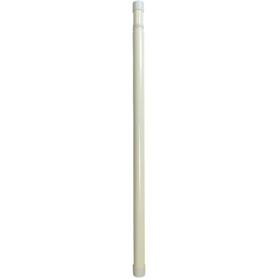 30" - 48" White Adjustable Closet Rod