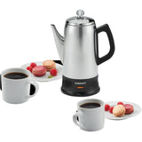 Classic Cordless Percolator - Stainless Steel & Black, 12 Cups