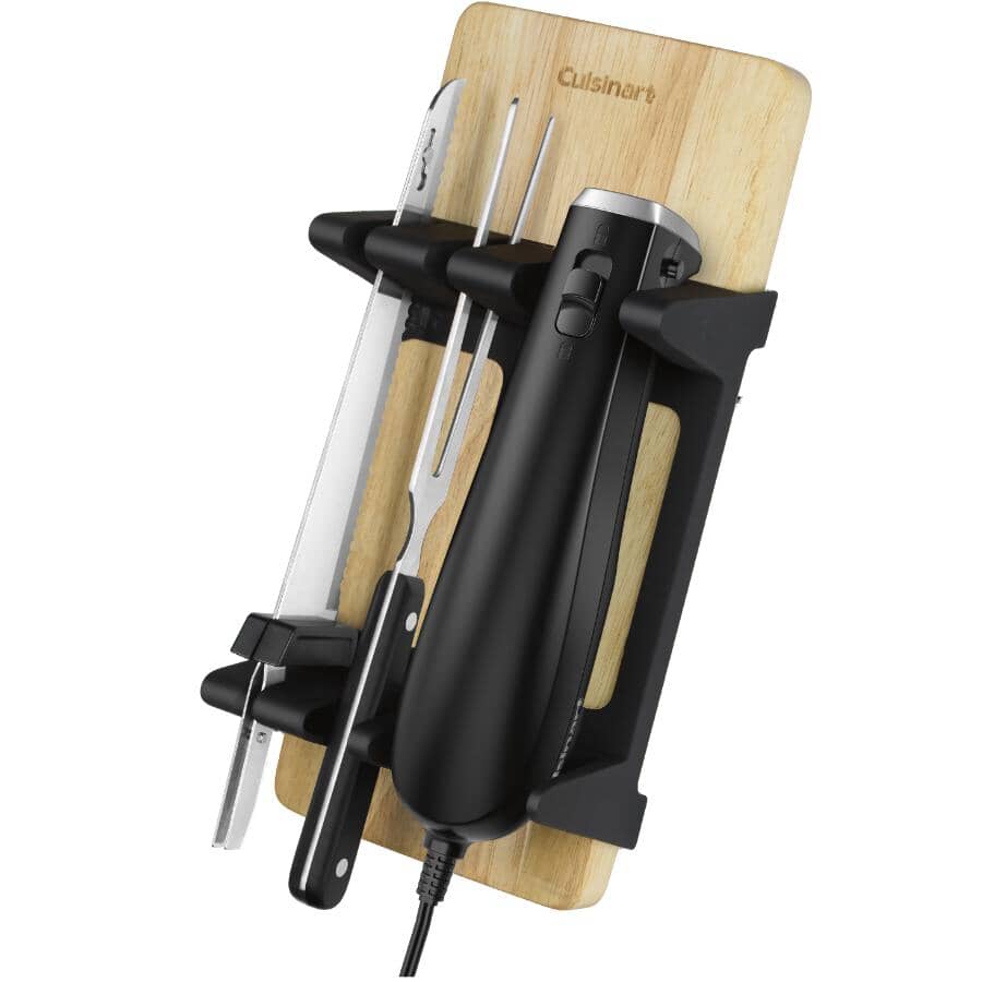 Electric Knife with Bamboo Cutting Board