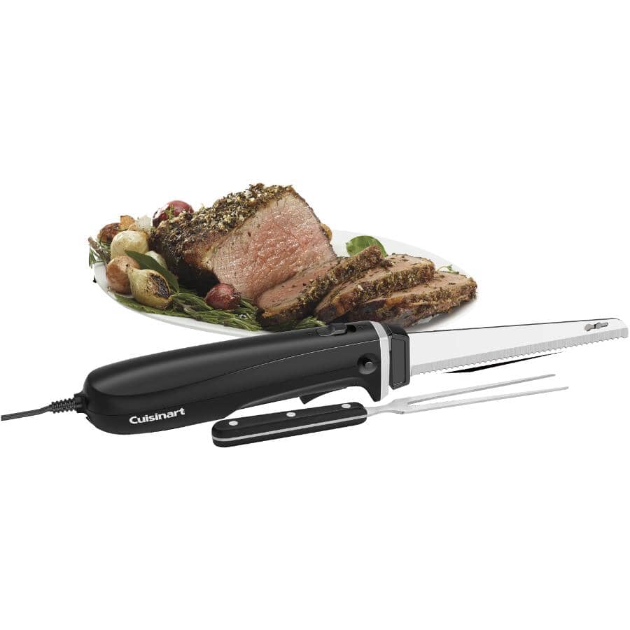 Electric Knife with Bamboo Cutting Board