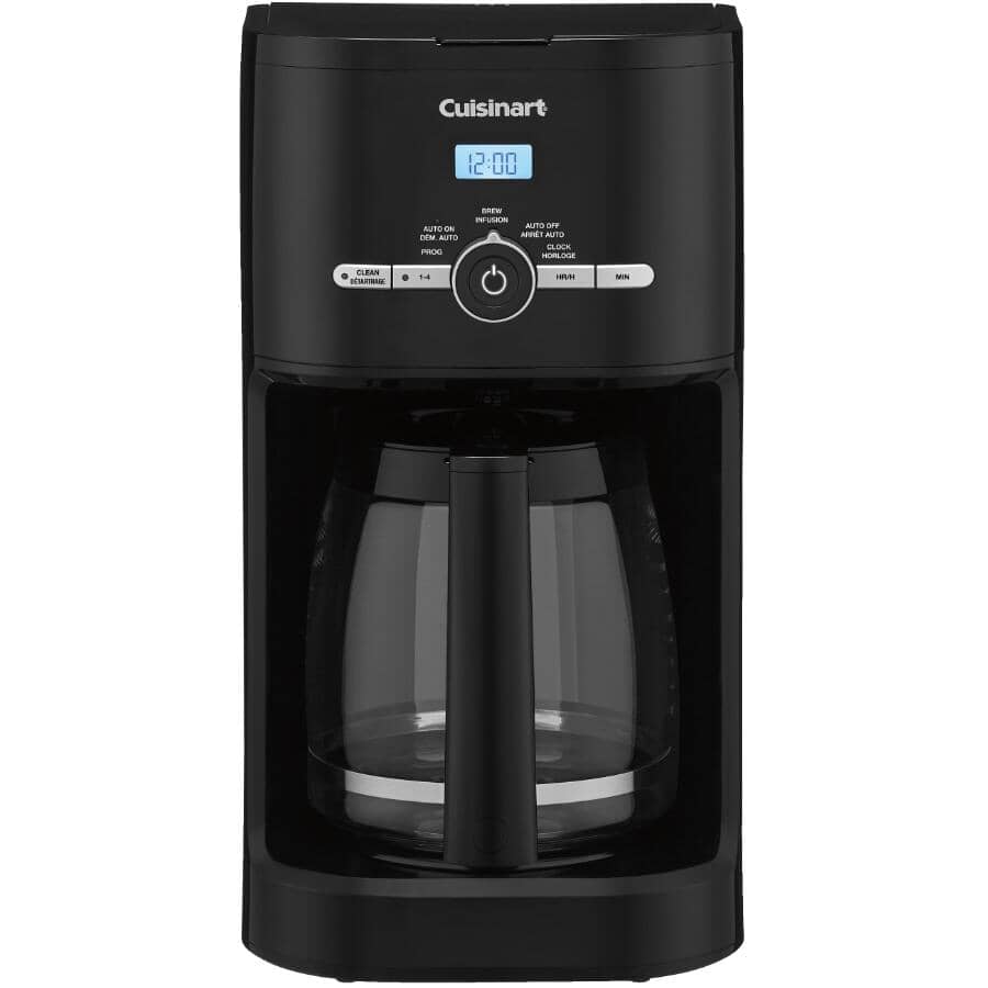 Programmable Coffee Maker with Permanent Filter - Black, 12 Cup