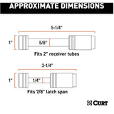 5/8" Hitch & 1/4" Coupler Lock Set - Chrome