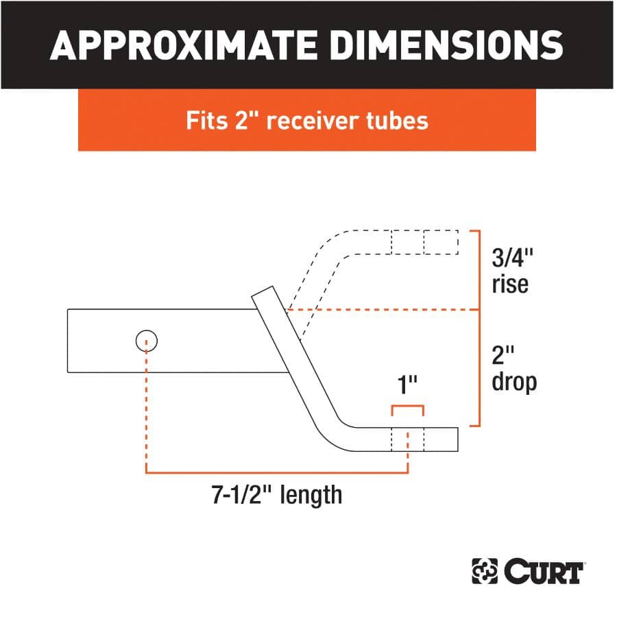 Class 3 Ball Mount with 2" Drop  - 7,500 lb Capacity