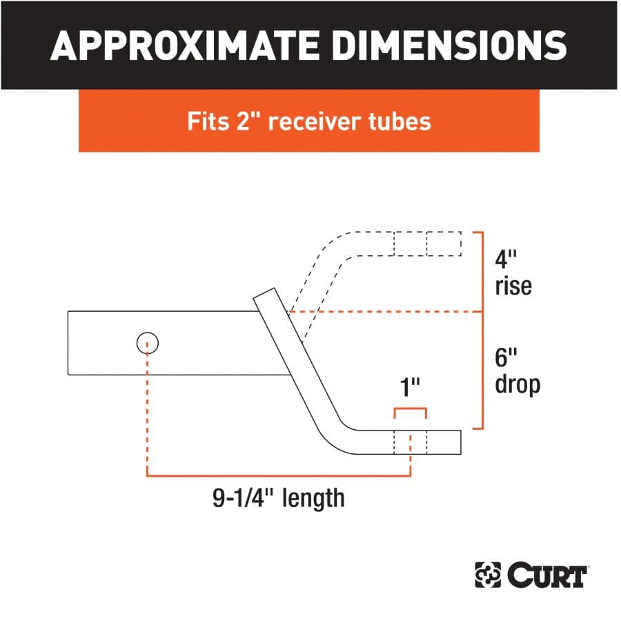 Class 3 Ball Mount with 6" Drop  - 7,500 lb Capacity