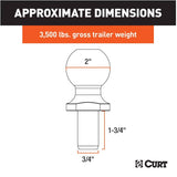 Interlock Towing Hitch Ball - Chrome, 2"