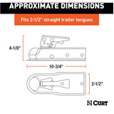 Straight-Tongue Coupler with Posi-Lock - 2" x 2-1/2"