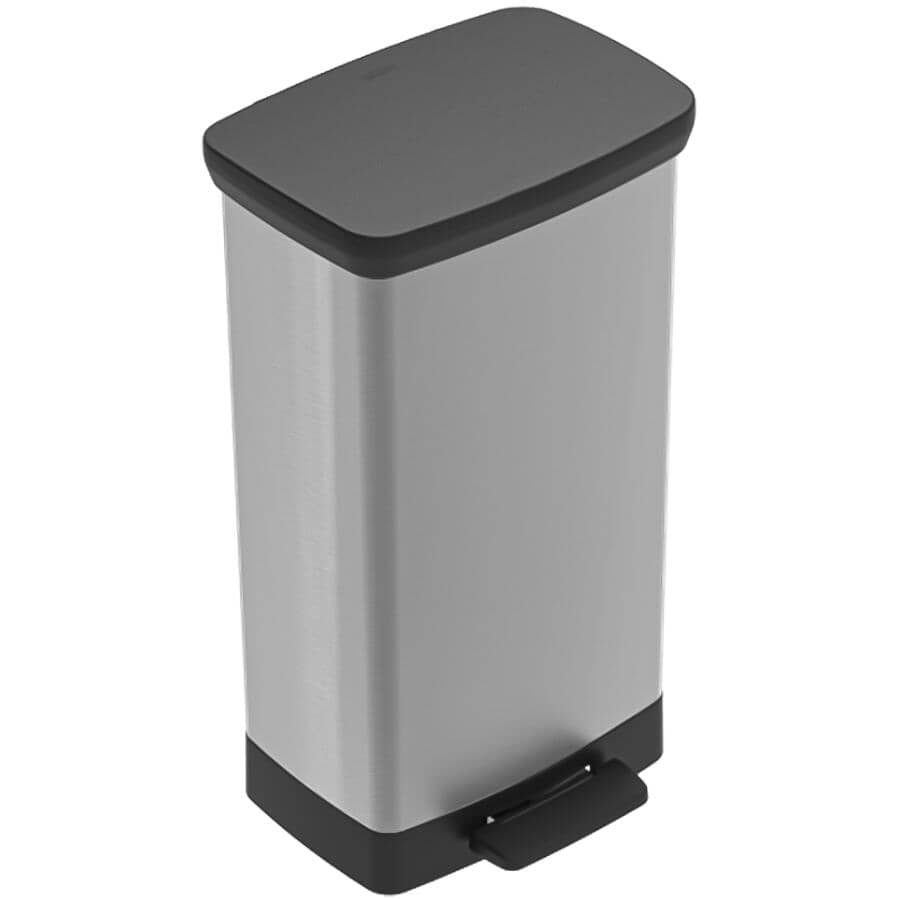 Deco Stainless Steel Step-On Garbage Can - 50 L