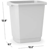 Studio Rectangular Wastebasket - White, 14 L