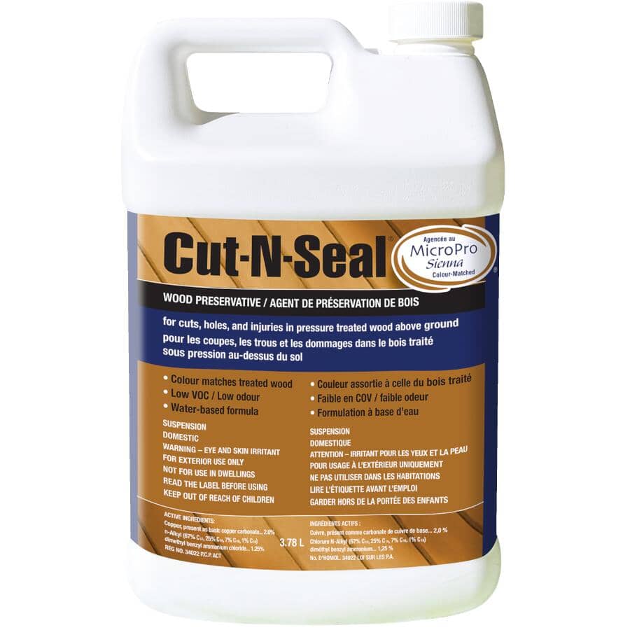 End Cut Wood Preservative - Sienna, 3.78 L