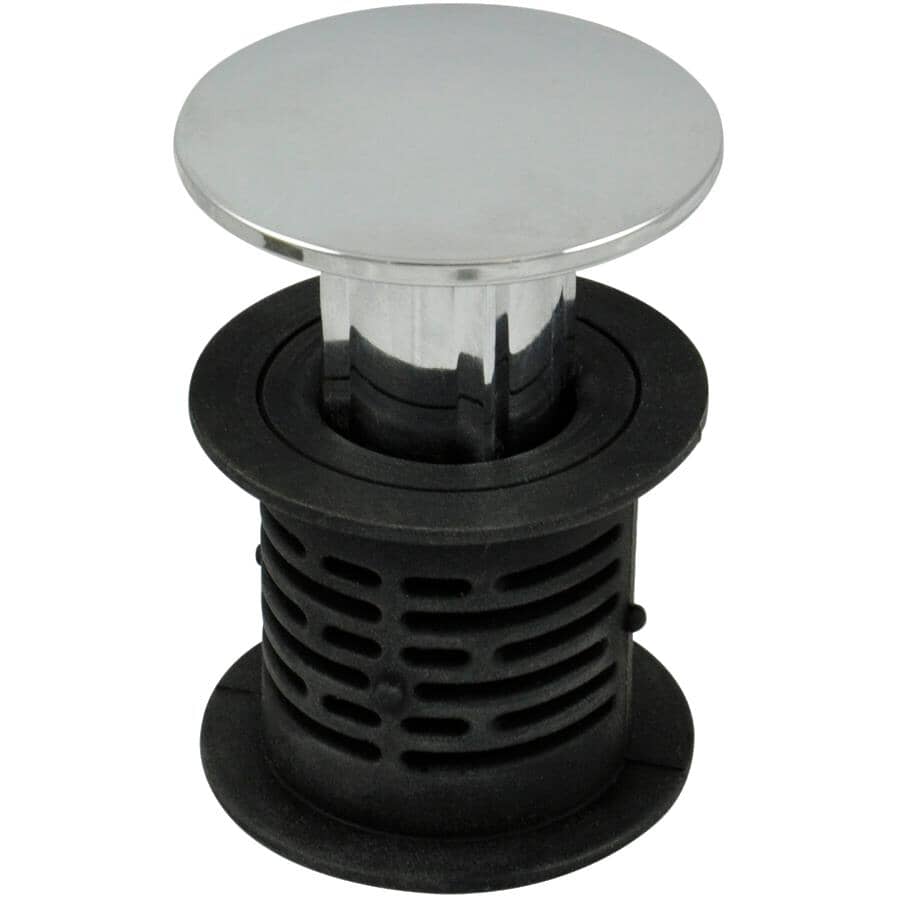 1-1/2" 2-in-1 Bathtub Drain Stopper & Hair Catcher - Chrome