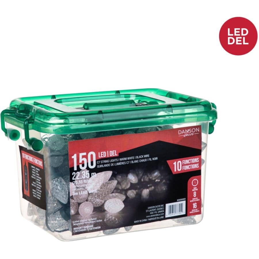 3mm 150 LED C7 Low Voltage Light Set - Warm White