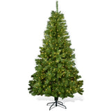 6.5' Noble Pine Tree - with 300 Warm White Microdot Tape LEDs