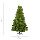 6.5' Noble Pine Tree - with 300 Warm White Microdot Tape LEDs