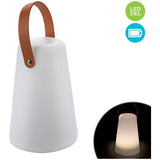 8.25" Battery Operated Plastic LED Lantern with Frosted White Casing - Warm White