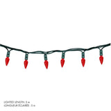 C6 Light Set with Green Wire - Red, 50 LEDs
