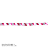 LED Round Rope Light - Candy Cane Stripe, 15'