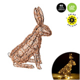 Solar LED Acrylic Rabbit - 40 Lights, Warm White