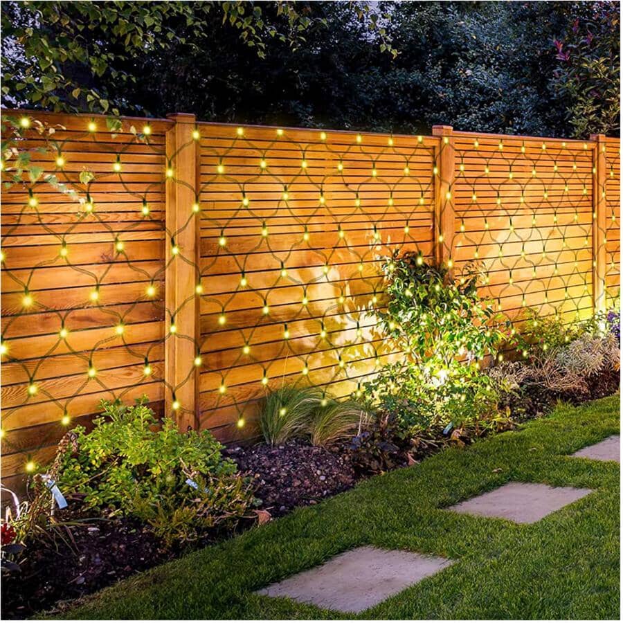 Solar Net Light Set with Dual Function - 120 Warm White LEDs