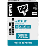 Alex Plus Acrylic Latex Caulk Plus Silicone - Brilliant White, 300 ml, 12 Pack