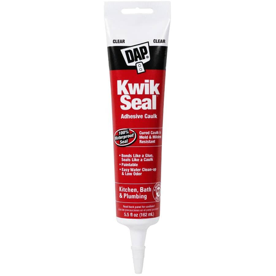 Kwik Seal Tub & Tile Acrylic Caulking - Clear, 162 ml