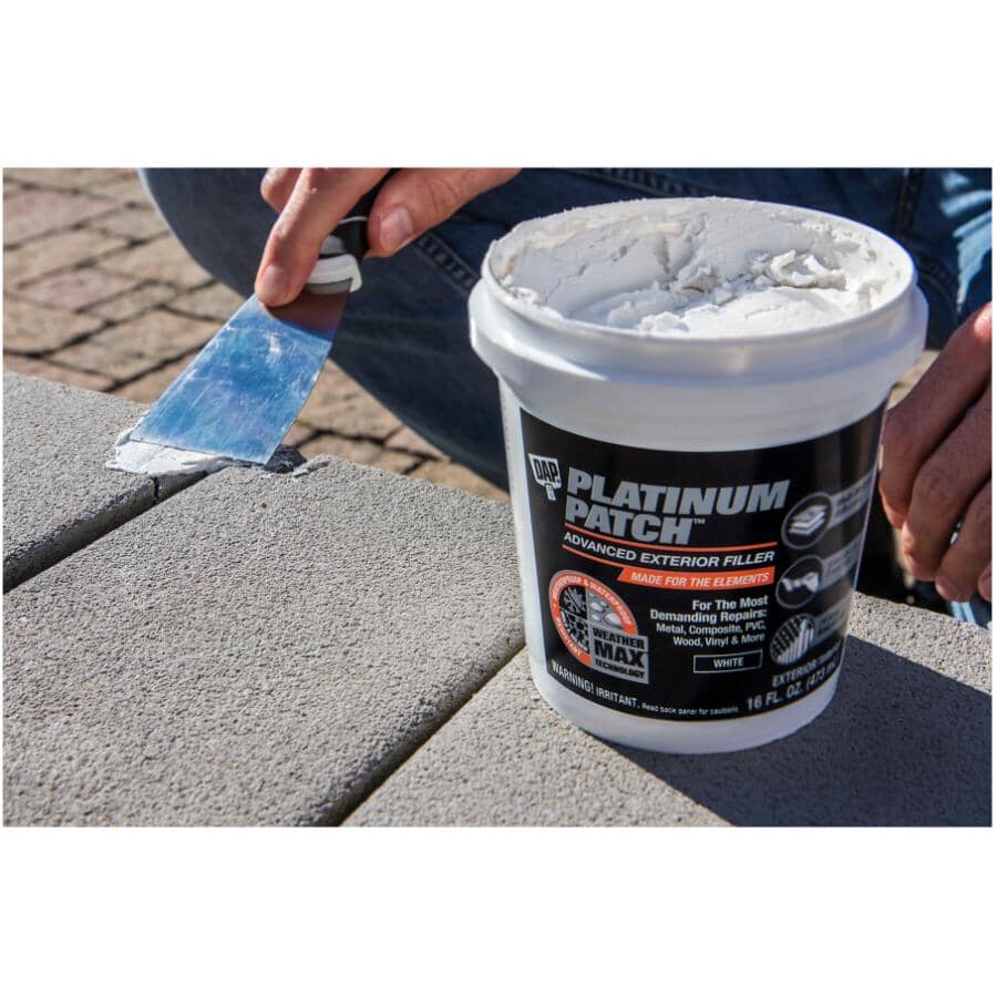 Platinum Patch Advanced Exterior Filler - White, 946 ml