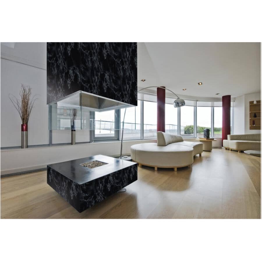 Black Marble Peel & Stick Decor Film - 17" x 78"