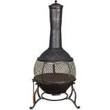 24" Steel Wood Burning Chiminea Outdoor Fireplace