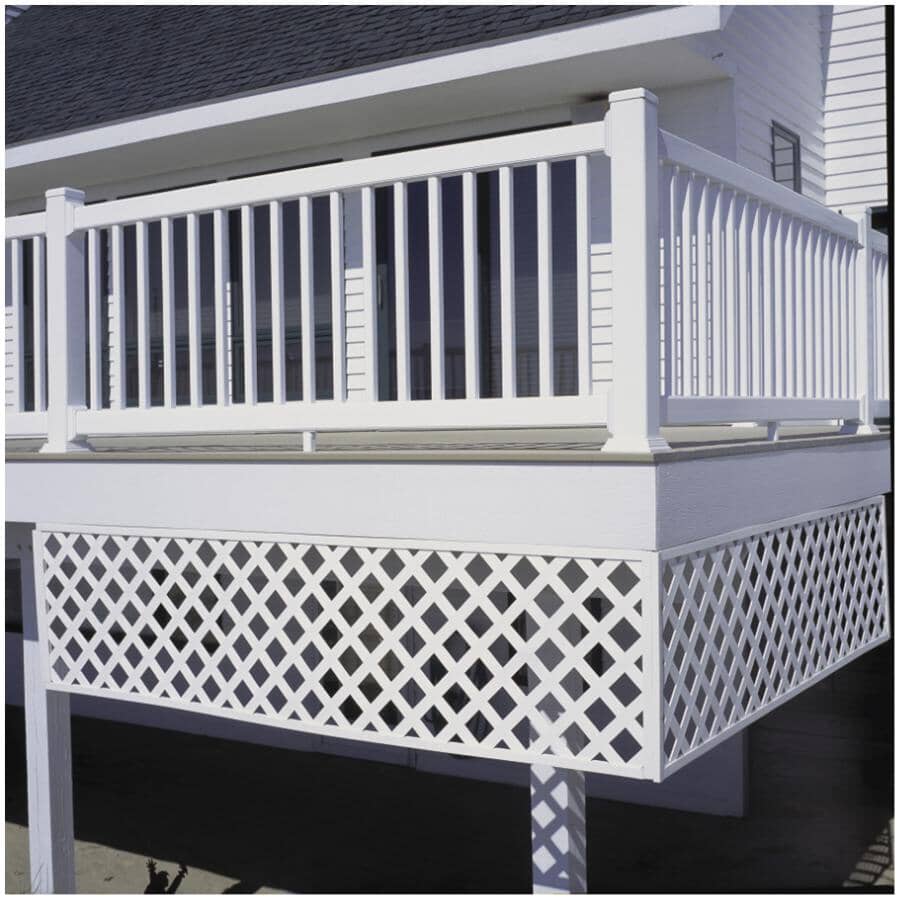2' x 8' White Classic Ultra Light Vinyl Lattice