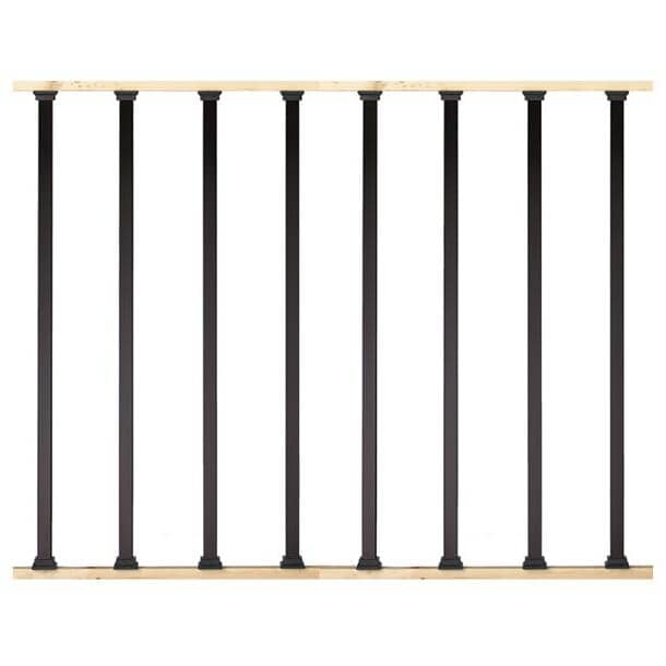 26" Estate Black Aluminum Balusters - 10 Pack