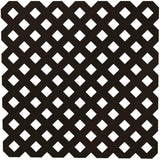 4' x 8' Diamond Vinyl Privacy Lattice - Black