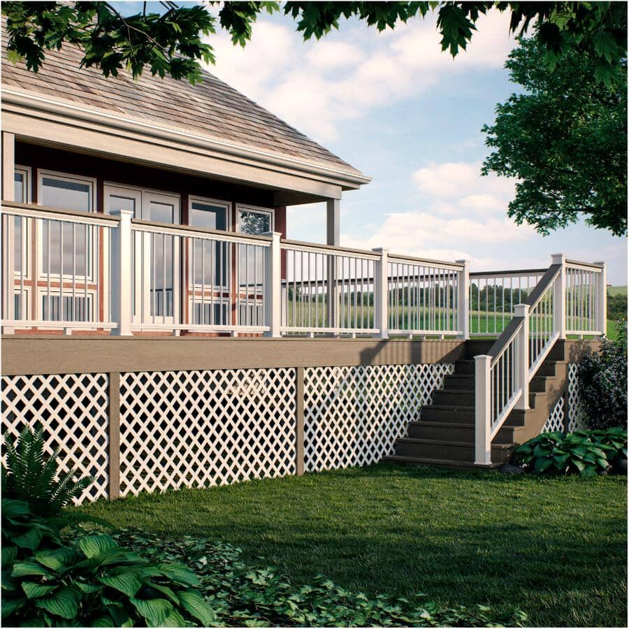 4' x 8' White Classic Vinyl Mesh - 2-3/4" Spacing