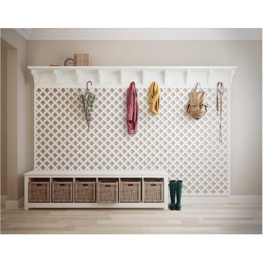 4' x 8' White Classic Vinyl Mesh - 2-3/4" Spacing