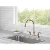 Lorain 2 Handle Kitchen Faucet - Stainless Steel