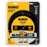 10" Circular Saw Blade Set - 40 Tooth & 60 Tooth, 2 Pack
