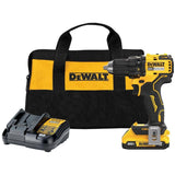 20V Max 1/2" Lithium-ion Cordless Compact Driver Drill Kit - with Battery, Charger, & Tool Bag