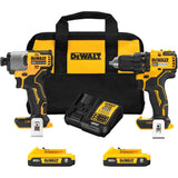20V Max Lithium-ion Cordless Drill Driver & Impact Driver Combo Kit - with 2 Batteries, Charger, & Tool Bag