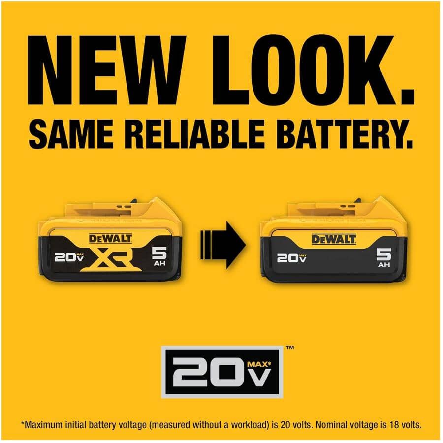 20V Max Lithium-Ion 5.0 Ah Battery - 2 Pack