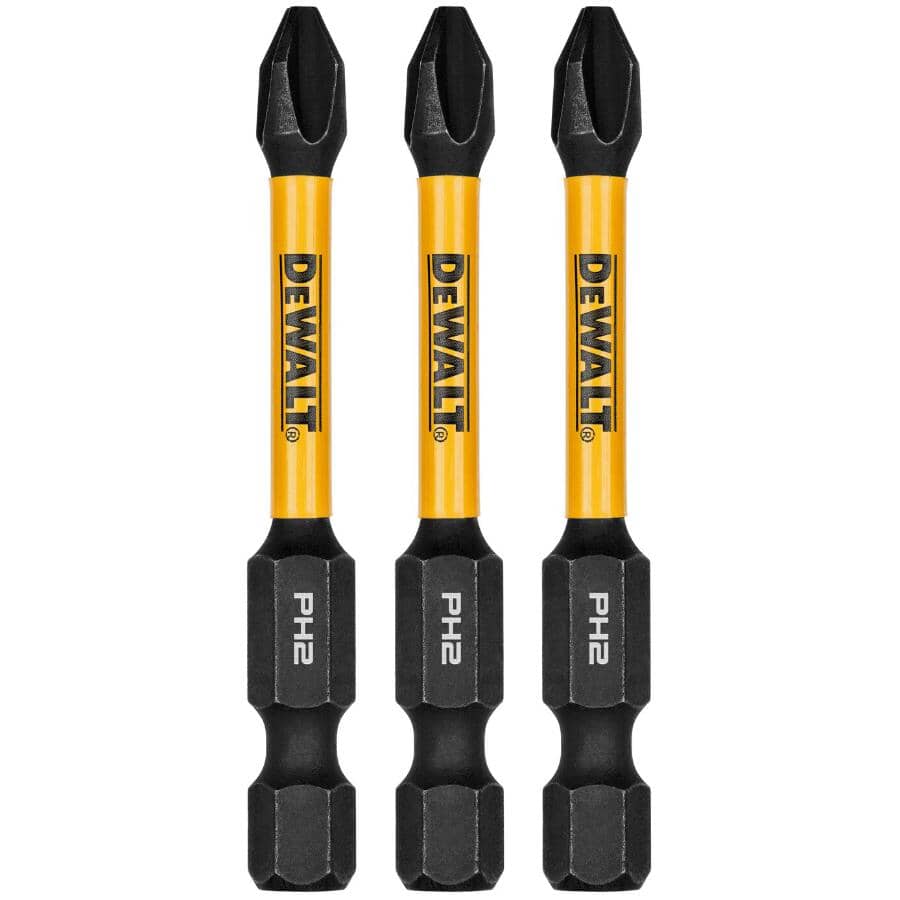 2.25" FlexTorq #2 Phillips Impact Rated Power Bits - 3 Pack