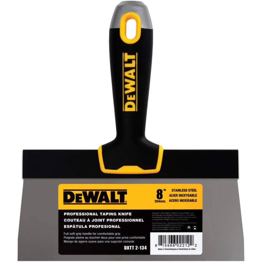 8" Drywall Taping Knife with Hammer End - Stainless Steel
