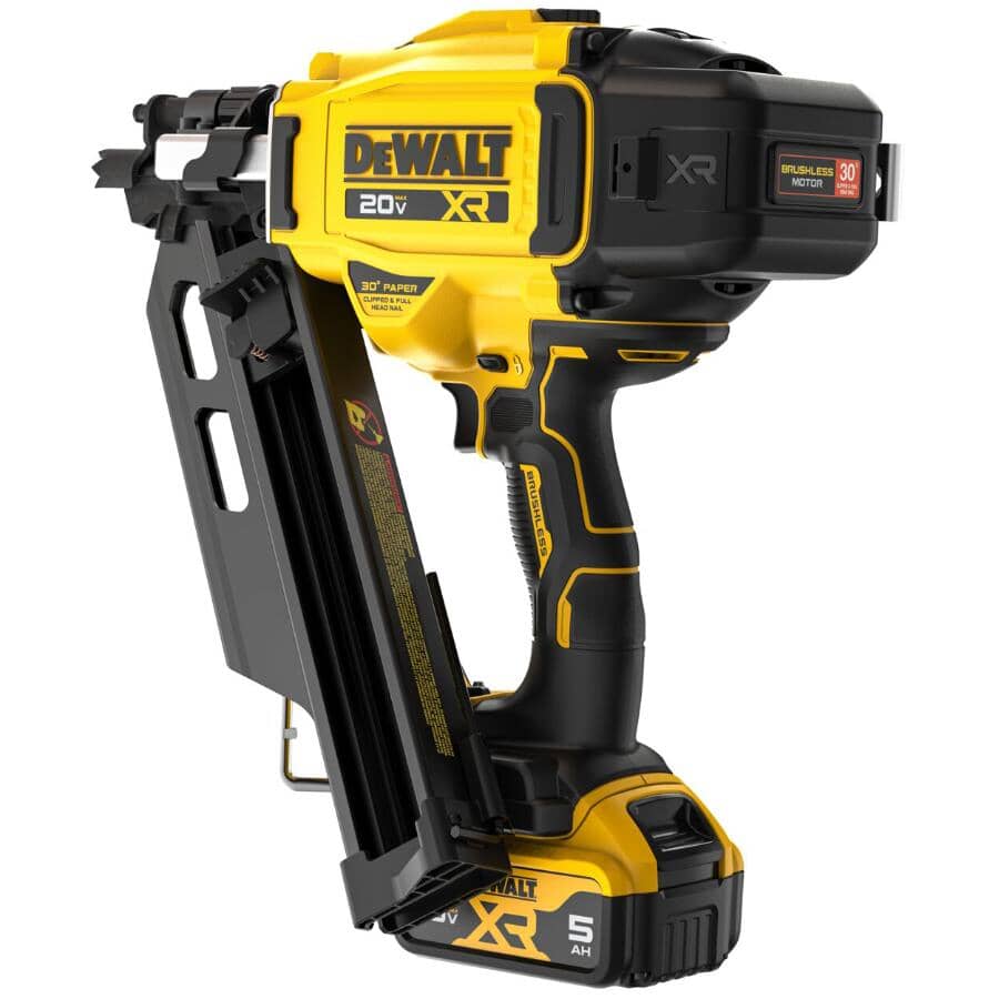 MAX Lithium Ion Framing Nailer - Cordless + Brushless + 2-Speed + 30-Degree + 20V