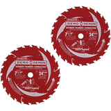 7-1/4" Demolition Circular Saw Blade - 24T Carbide 2 Pack