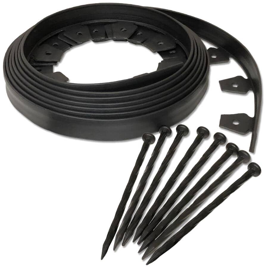 1-1/2" x 20' No Dig Lawn Edging with Spikes