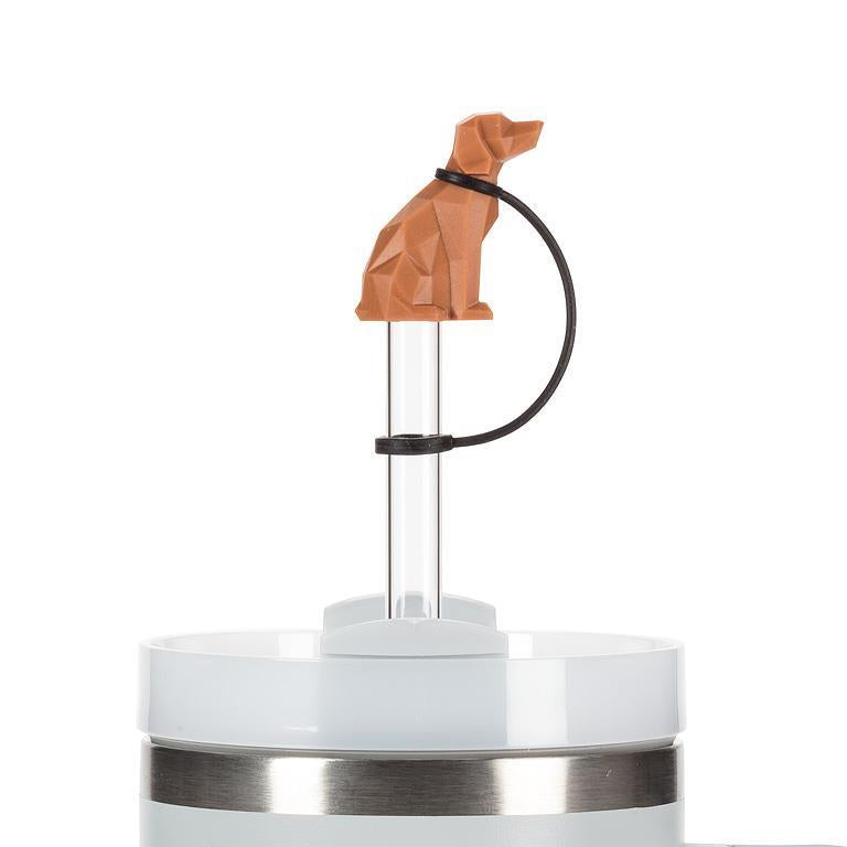 3 Pack Jumbo Straws with Dog Caps