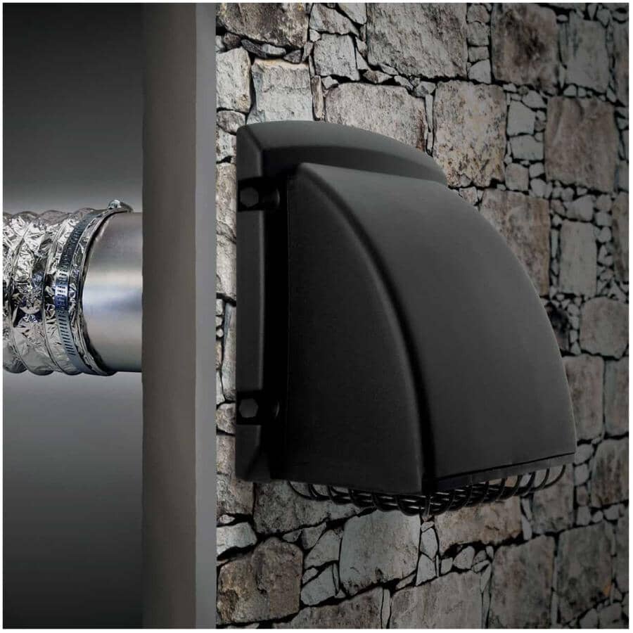 4" Promax Vent Hood - with Tail, Black