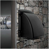 4" Promax Vent Hood - with Tail, Black