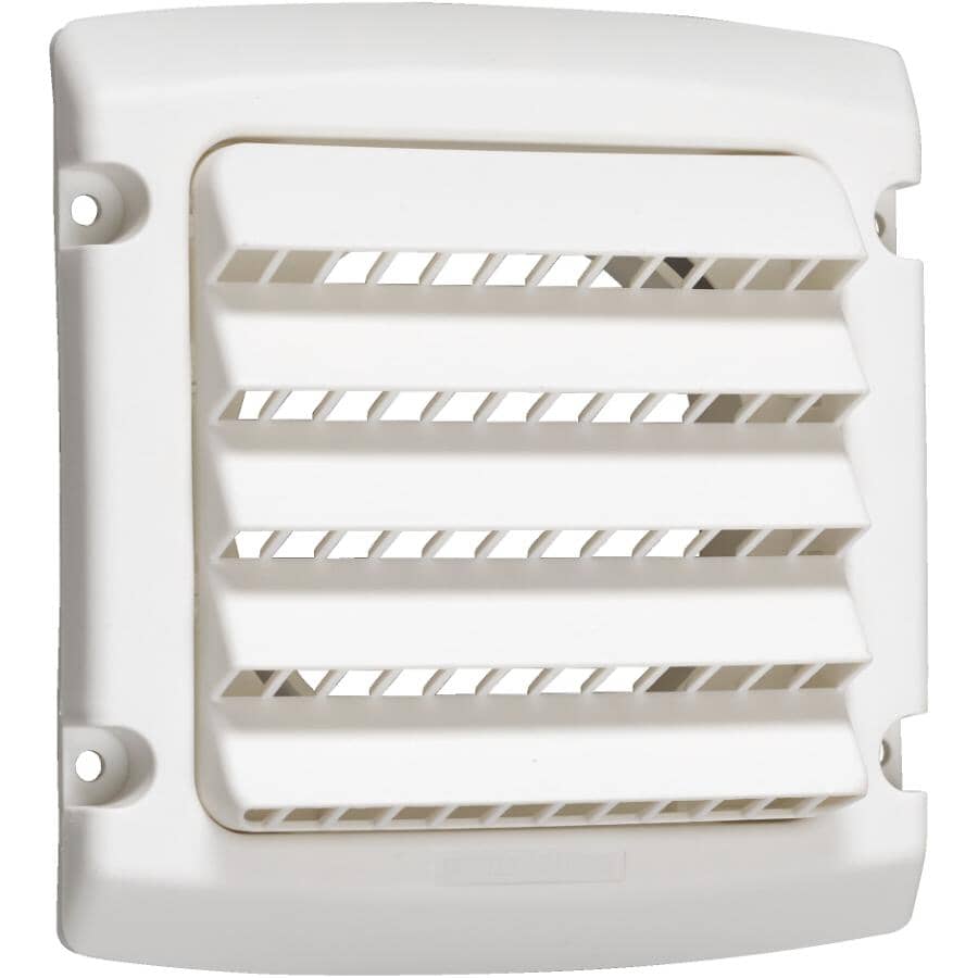 4" White Louvered Intake Cap