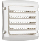 4" White Louvered Intake Cap