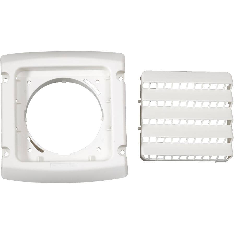 4" White Louvered Intake Cap