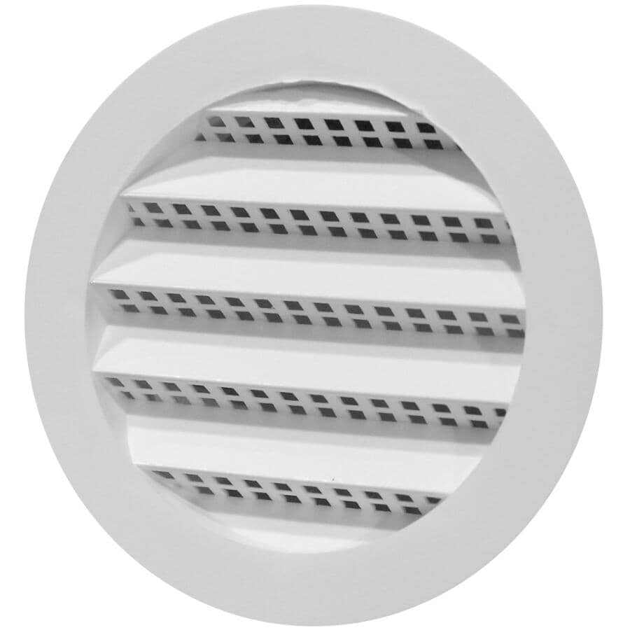 2-1/2" Round White Plastic Mini Soffit Vent