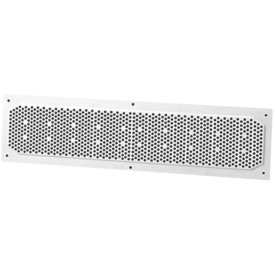 4" x 16" White Plastic Soffit Vent